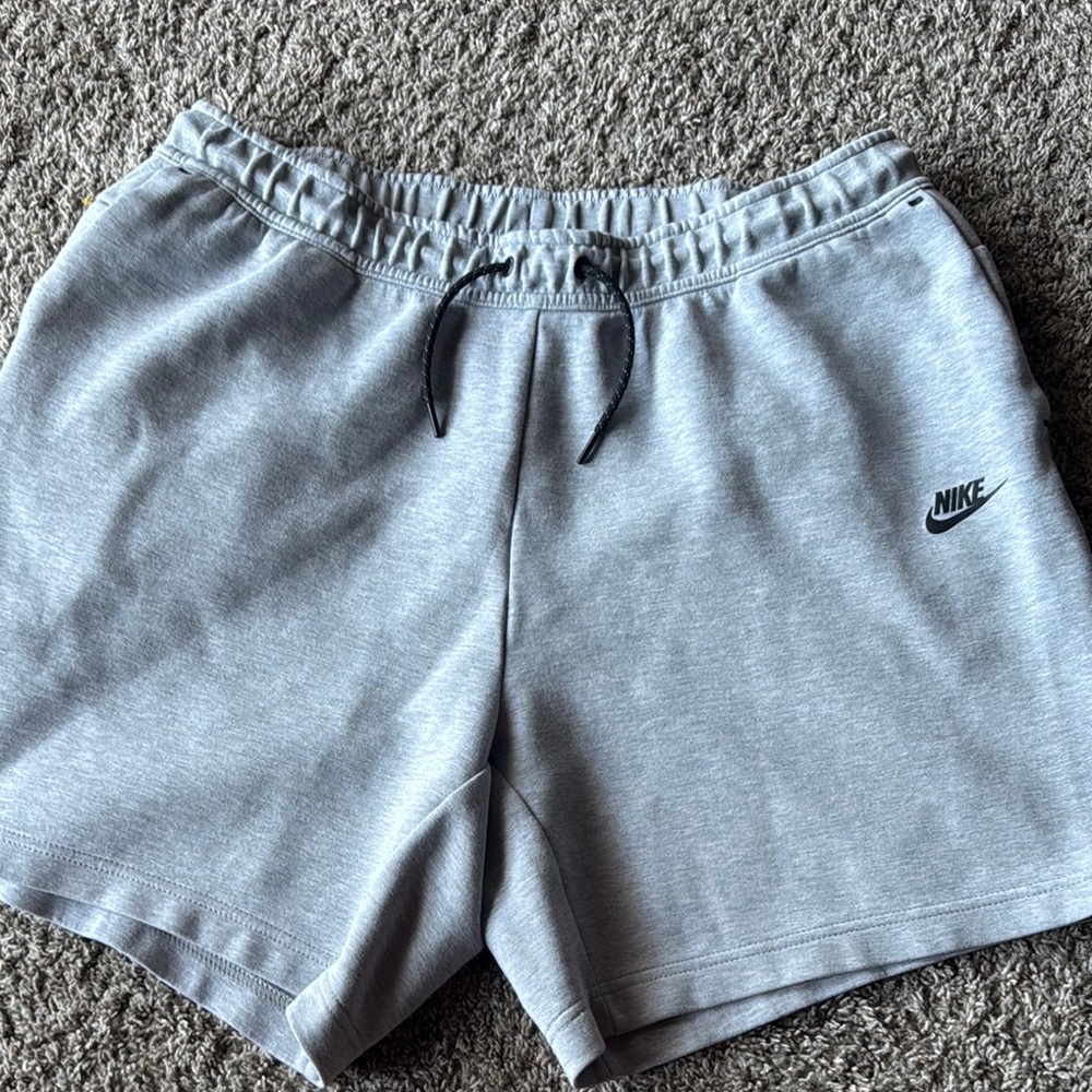 Nike Tech Gray Athletic Shorts with Elastic Waistband